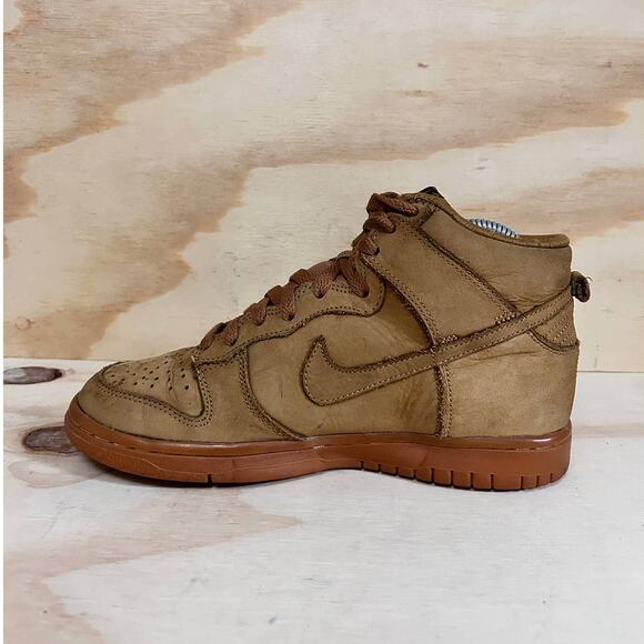 Nike - Dunk High Premium GS -Sneakers -Brown -Kids Big Unisex - 5.5 -886070-200 - Picture 4 of 9